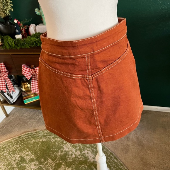 Rust Orange Mini Skirt from Zara - Picture 2 of 3